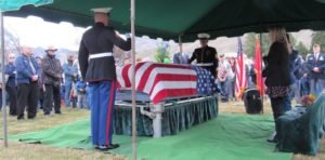 Military Honors at unaccompanied veteran funeral