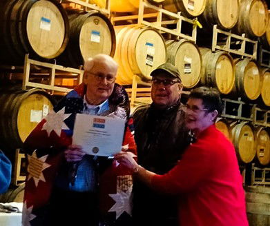Jim Taylor honored with a Quilt of Valor