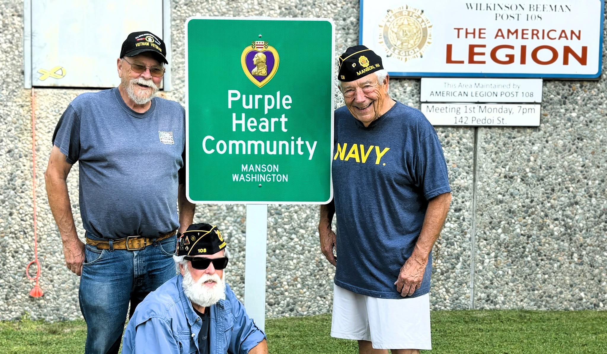 Manson declared a Purple Heart Community, installs signs